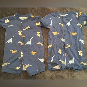 Carter's Navy Blue Snap-Front Baby Romper